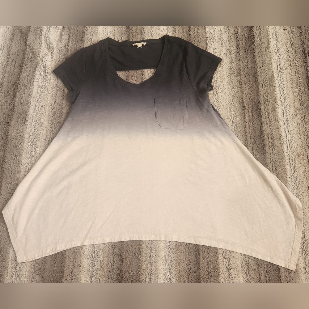 Hem & Thread Blue And White Ombre With Open Back Size S